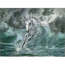 Horse Tile Backsplash McElroy Equine Art Ceramic Mural Kitchen Shower KMA012   362332767886